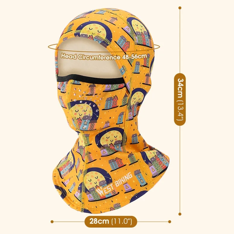 Winter Warm Boy Girl Hood Cap Soft Fleece Children Bike Balaclava Sport Scarf Neck Warmer Ski Full Face Cover